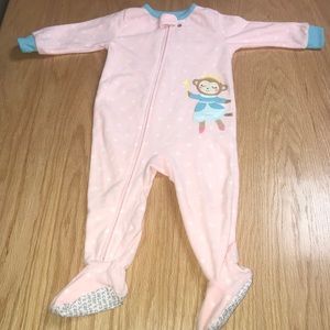 Carters Pink Baby Footed Pajamas